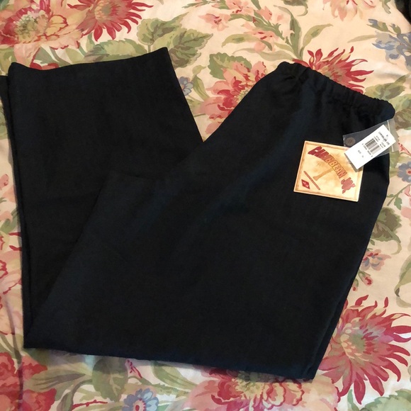 CARIBBEAN JOE Size XL Casual Pant Lounge Tie Waist Monochromatic Stripe $69 NEW - Picture 1 of 11